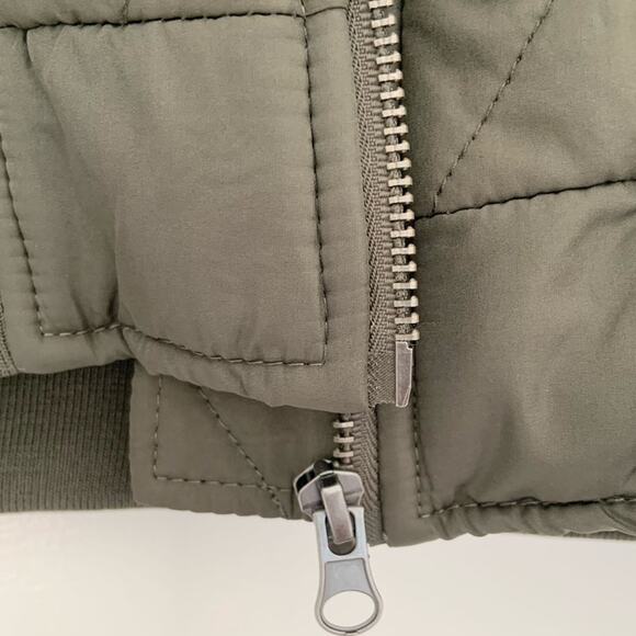 Thread & Supply Olive Green Quilted Bomber Jacket Aviator Jacket Elevated Basics - Picture 6 of 11